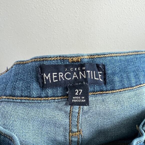 J. Crew Mercantile Jeans Women's 27 Exposed Button Step Hem Superskinny Straight - Picture 5 of 6